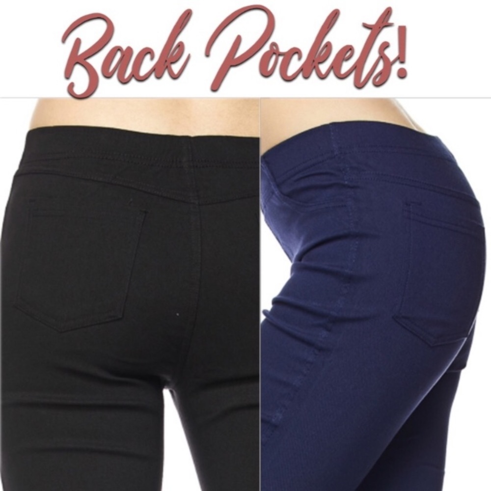 Moto Jeggings Back Pockets - Picture 5 of 6
